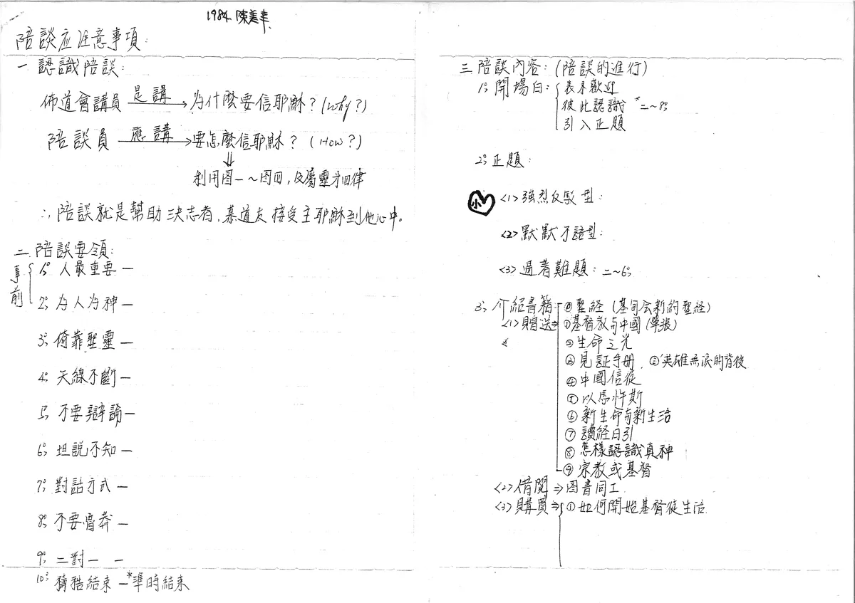 陪談應注意事項